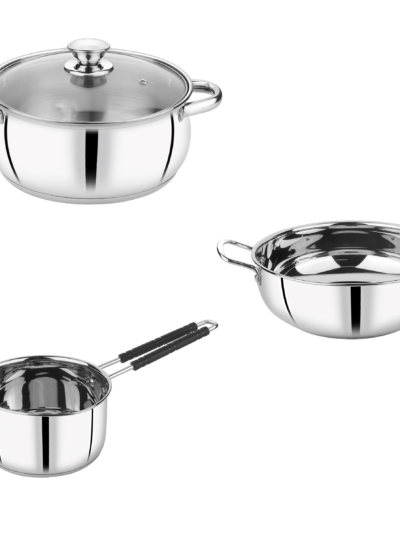 Induction Combo: Saucepan, Kadai & Casserole