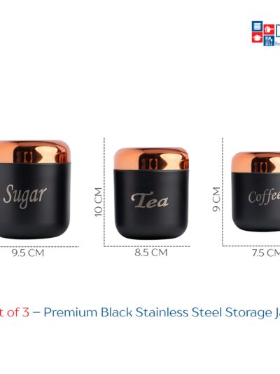 Black Apple Cannister Set